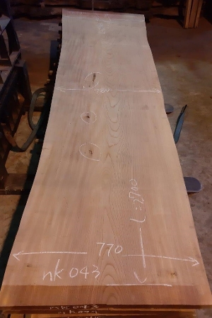 天然木 新潟工場 けやき材 一枚板 カウンター、テーブル用天板